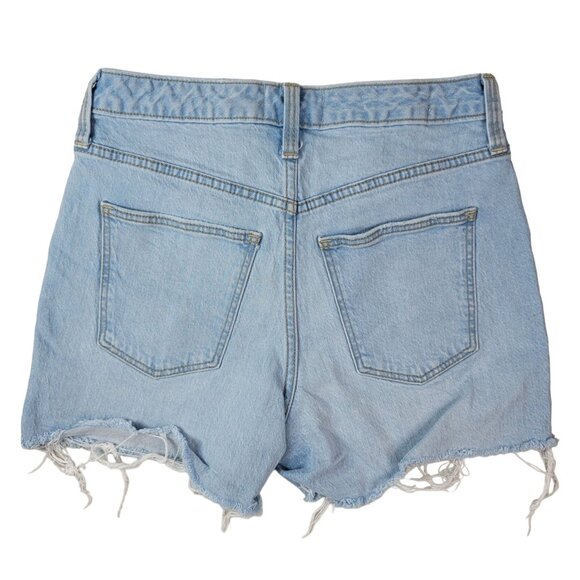 Universal Thread Vintage Midi Denim Shorts Blue Light SZ 0 25R Distress Cut Off - Picture 5 of 8
